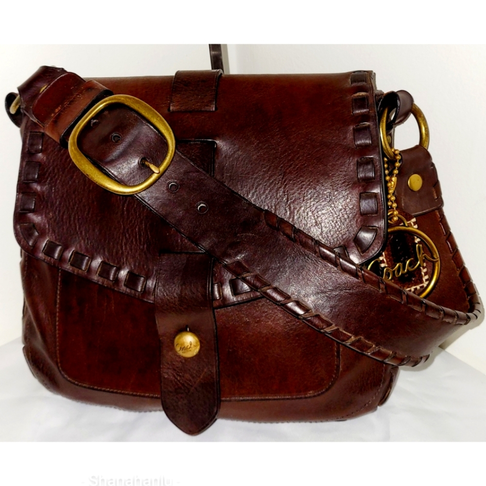 Coach 11376 Mahogany Thompson Legacy Julia  Shoulder Bag COA